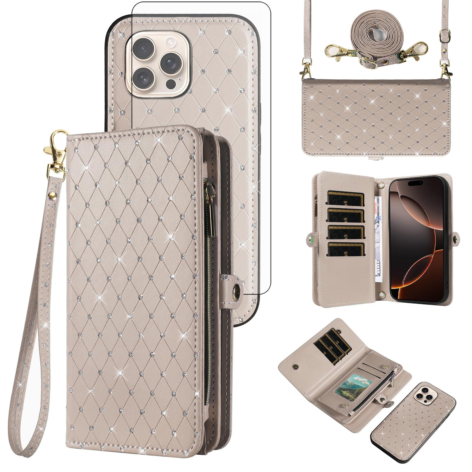 Amazon.com: Asuwish Phone Case for iPhone 16 Pro 6.3 inch Zipper